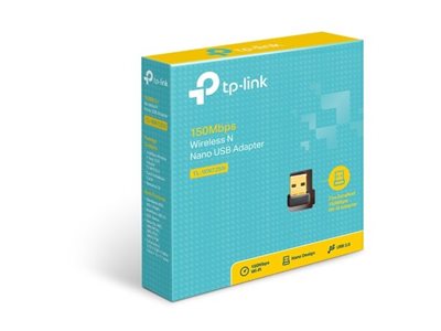 TP-LINK N150 WLAN Nano USB Adapter, 802.11b/g/n, USB 2.0 Port, Software-WPS - Pargas